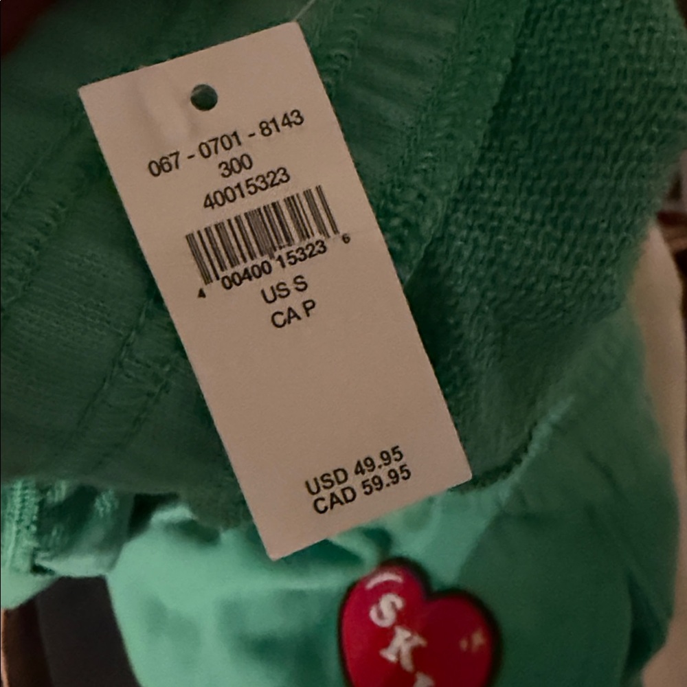 NEW NWT Aerie Green Jogger Pants with Patch’s size S - Picture 5 of 5